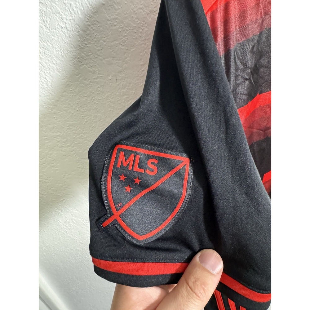 Portland Timbers Jersey Men's Small Black Red MLS Soccer Adidas Climacool V Neck - Picture 3 of 7